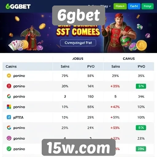 Comparação entre 6gbet e outros sites de jogos